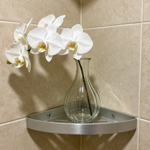 Bathroom-Specific Vertical Textured Narrow-Neck Glass Vase